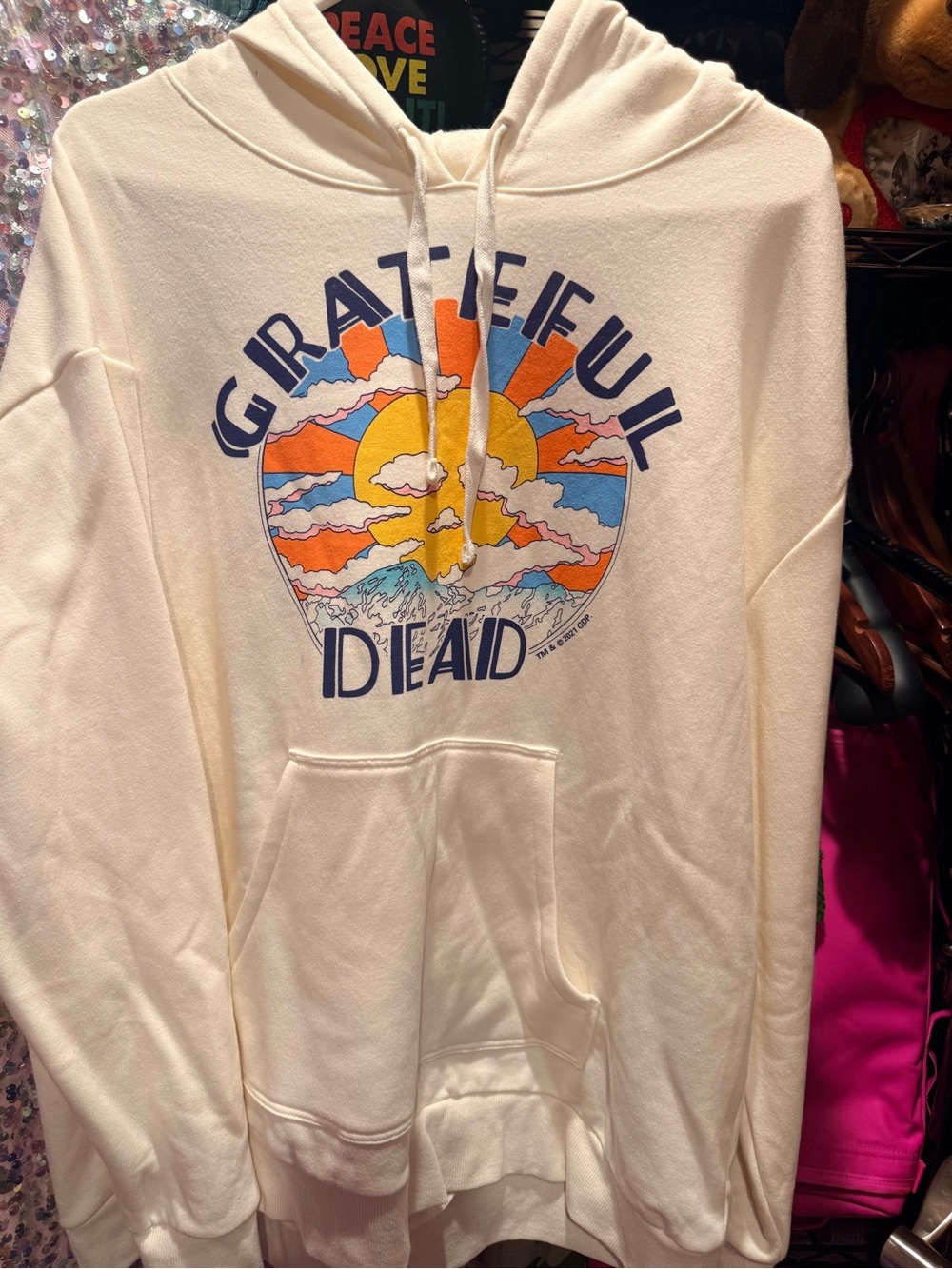Junk Food Clothing Cream Grateful Dead Sunrise Graphic Hoodie